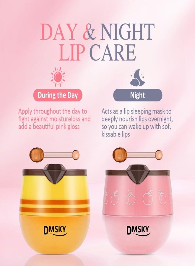DMSKY Patented Bee Lip Balm Honey Pot 6 PCS, Nourish & Hydrate Lip Sleeping Mask with Vitamin E, Lip Mask Overnight for Dry Lips, Reduces Lip Lines - Image 5